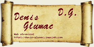 Denis Glumac vizit kartica
